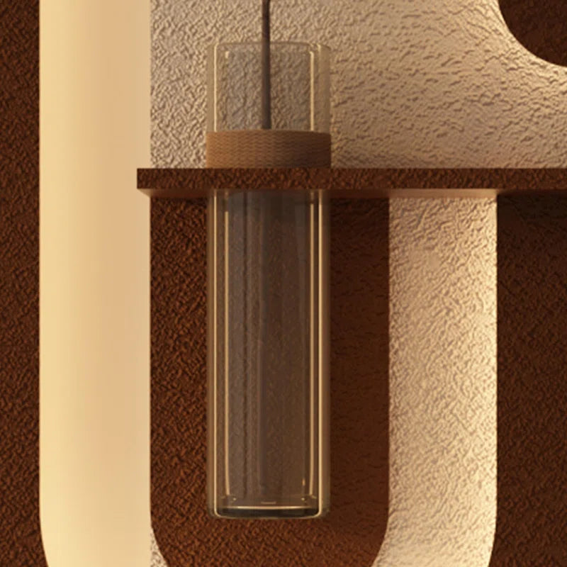 Adjustable 3-Color LED Sandstone Wall Decor With Simulated Green Plants - 3D Art Sculpture, Glass Vase & Rabbit Statue, Remote Control Light Strips For Living Room, Bedroom, Hallway