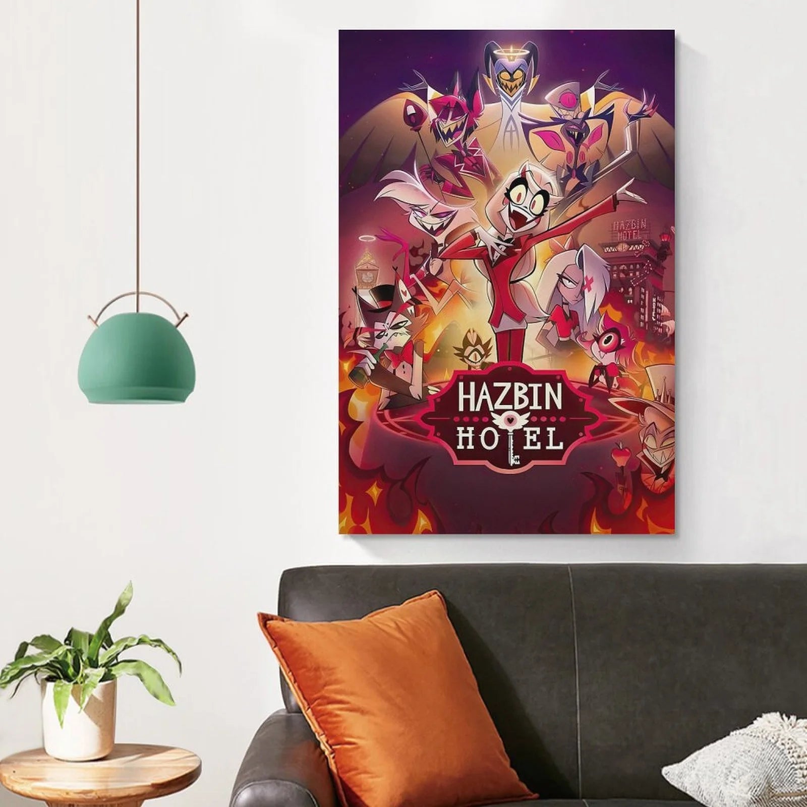4-021-Hazbin Hotel Poster Canvas Poster Wall Art Picture Prints Hanging Photo Gift Decor Home Posters Artworks 12x18inch(30x45cm)