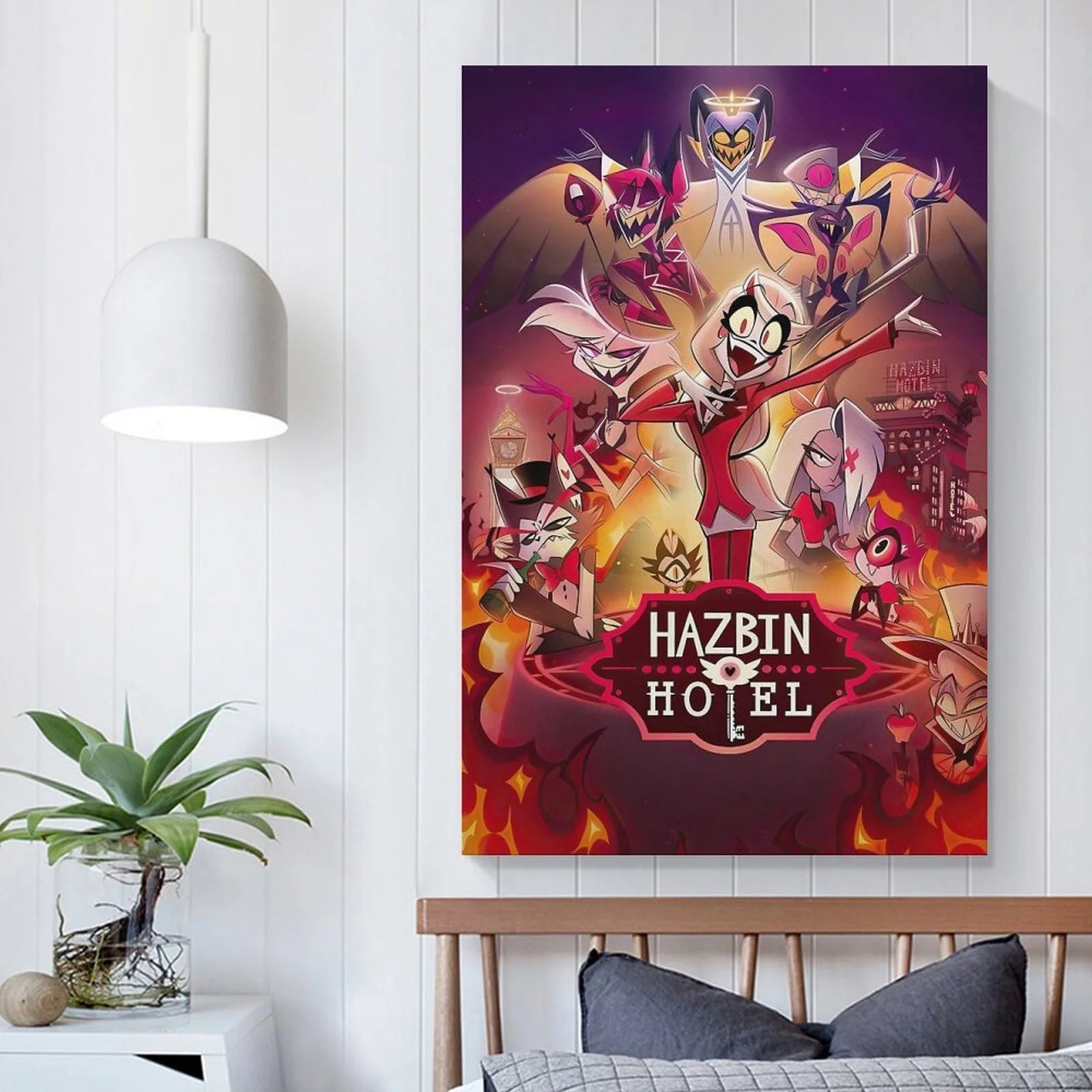 4-021-Hazbin Hotel Poster Canvas Poster Wall Art Picture Prints Hanging Photo Gift Decor Home Posters Artworks 12x18inch(30x45cm)