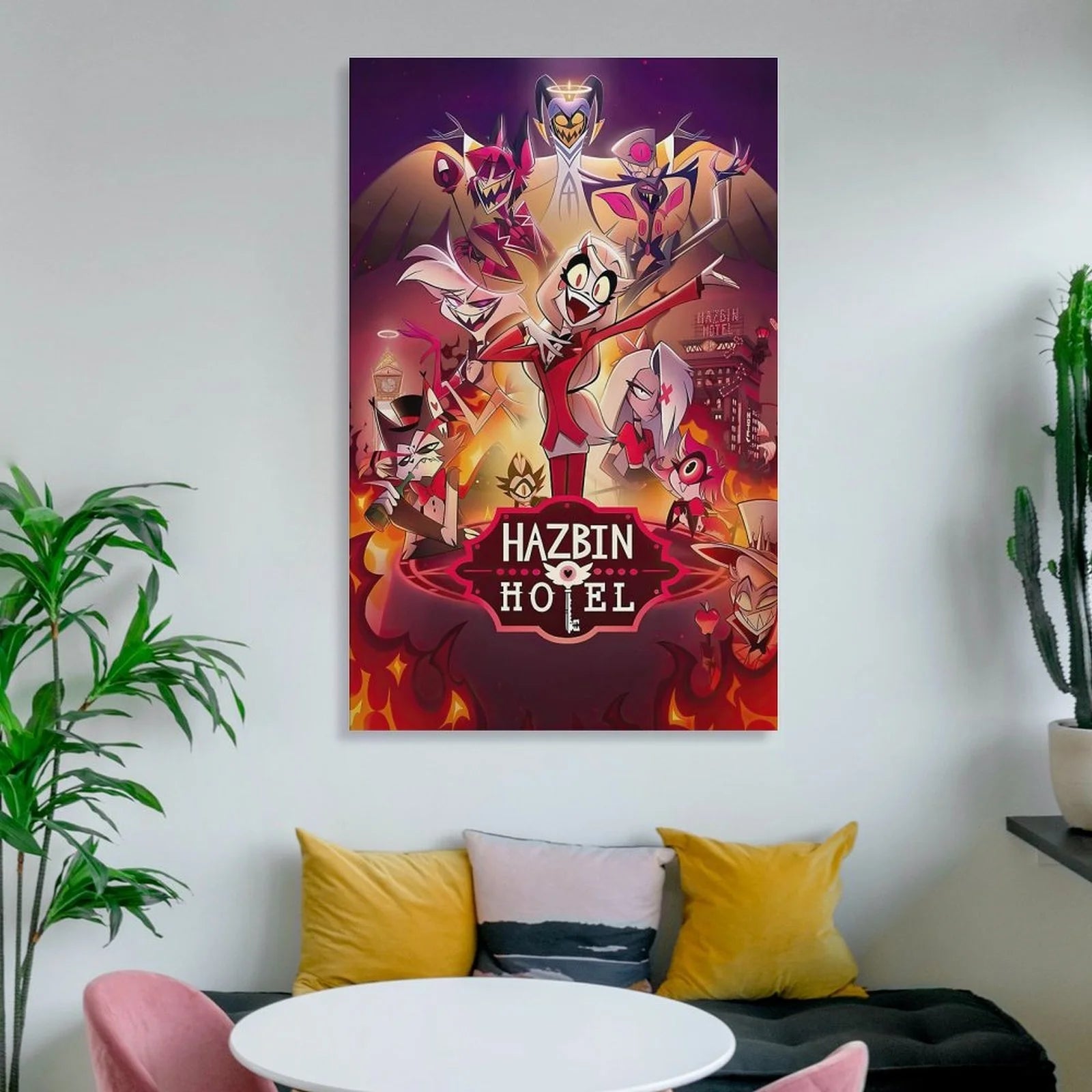 4-021-Hazbin Hotel Poster Canvas Poster Wall Art Picture Prints Hanging Photo Gift Decor Home Posters Artworks 12x18inch(30x45cm)